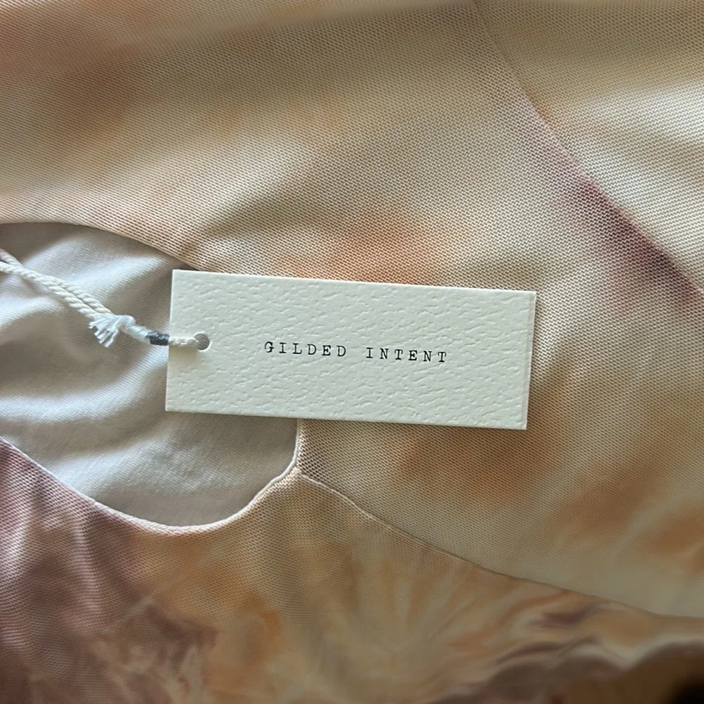 Gilded Intent tie-dye mesh top xs